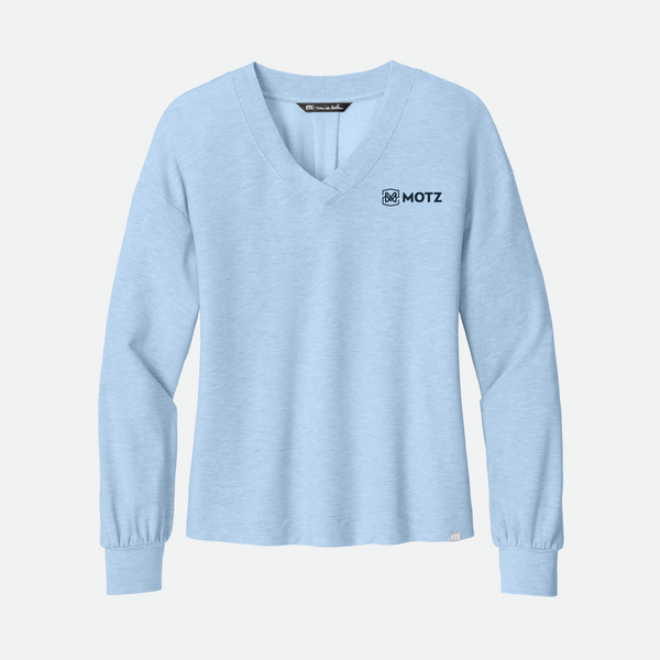 TravisMathew Long Sleeve Weekend V-Neck, 4 Color Options