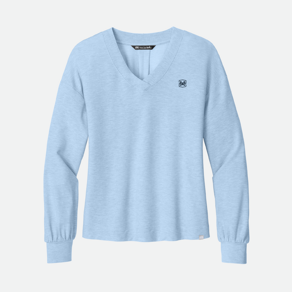 TravisMathew Long Sleeve Weekend V-Neck, 4 Color Options
