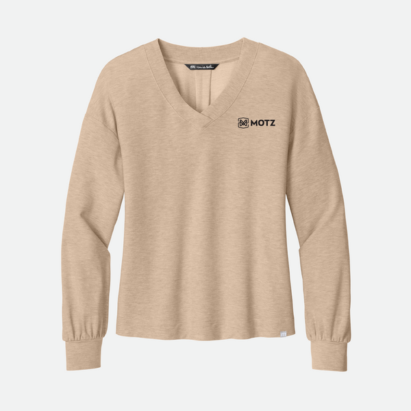 TravisMathew Long Sleeve Weekend V-Neck, 4 Color Options