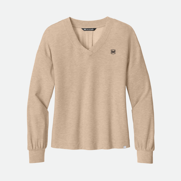 TravisMathew Long Sleeve Weekend V-Neck, 4 Color Options